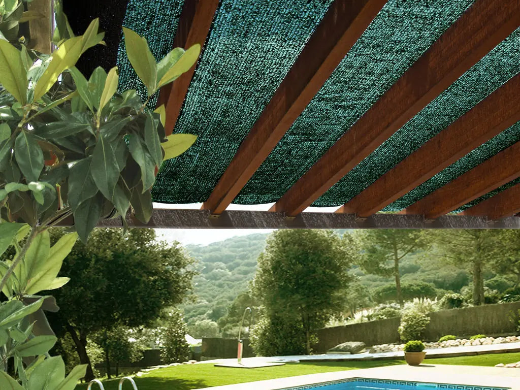 Maille d'ombrage vert 85% largeur 2m Jardi Pond