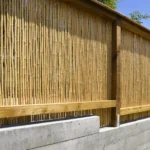rouleau de clôture en bambou naturel