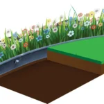 bordure en pe souple tubulaire