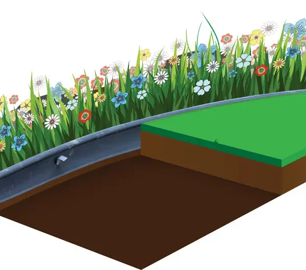 bordure en pe souple tubulaire